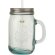 Taza de vidrio reciclado con pajita Juggo Transparente claro detalle 1