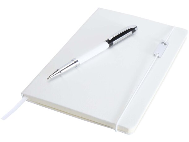 Set libreta A5 y rollerball Legato Elegance certificado RCS Blanco/negro intenso detalle 26