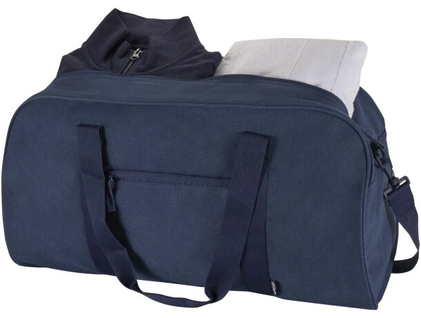 Bolsa de lona reciclada Recanvas 40 L certificada GRS Azul marino detalle 7
