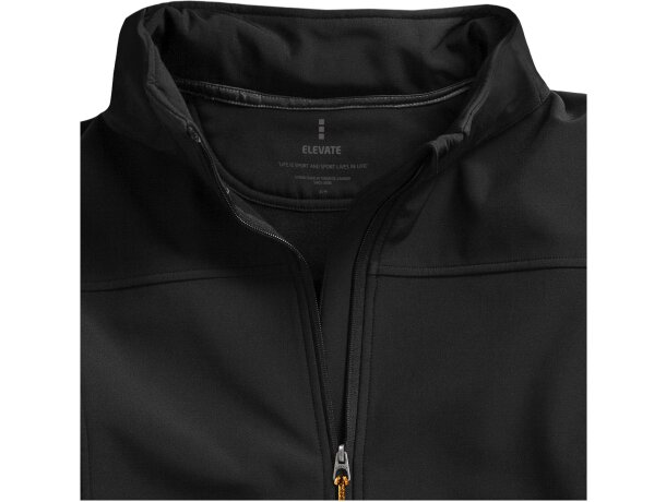 Chaqueta softshell mujer Langley corte entallado impermeable Negro intenso detalle 35