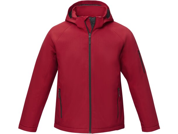 Chaqueta softshell acolchada para hombre Notus con capucha Rojo detalle 2