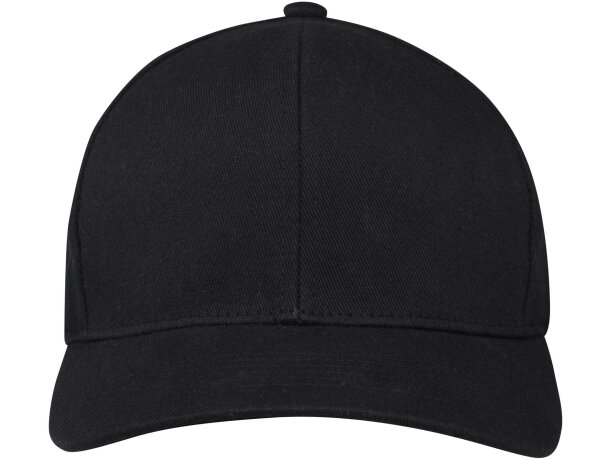 Gorra reciclada seis paneles Aware Opal con rastreador QR Negro intenso detalle 2