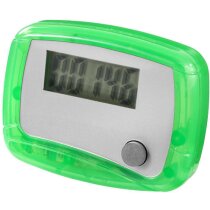 Podómetro con apagado automático personalizado verde Podómetro con apagado automático personalizado verde