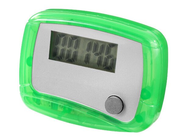 Podómetro con apagado automático personalizado verde Podómetro con apagado automático personalizado verde