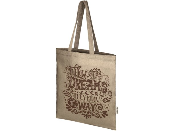 Bolsa tote Aware Pheebs de algodón y poliéster reciclado Natural detalle 1