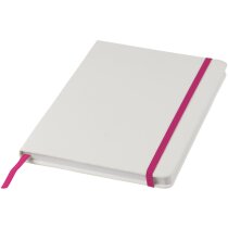 Libreta A5 blanca con cinta de color Spectrum personalizado