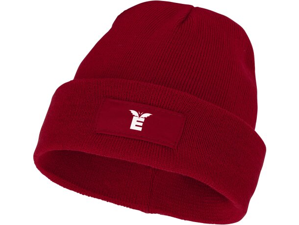 Gorro de lana con parche Boreas Rojo detalle 15