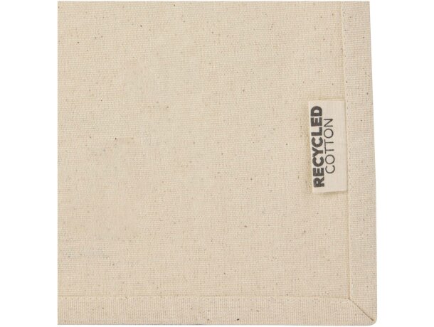 Bolsa tote con fuelle algodón reciclado certificado GRS Odessa Natural detalle 4