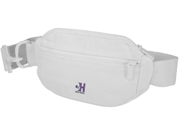 Bolso cruzado Crescent en algodón y poliéster reciclado Blanco detalle 13