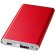 bateria portatil de 2200mah en aluminio personalizada roja