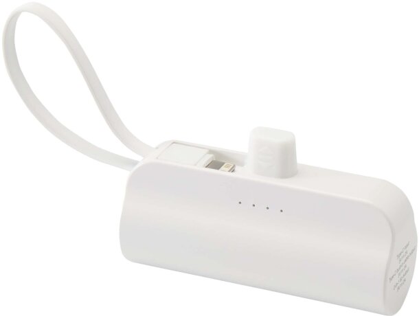 Batería externa Alnair 5000 mAh con plástico reciclado Blanco detalle 11