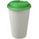 Vaso de plástico con cierre clip y tapa de rosca pp reciclado 350ml Verde/blanco