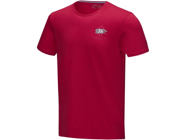 Camiseta manga corta orgánica hombre Balfour algodón certificado Rojo detalle 7