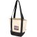 Bolsa tote mini algodón reciclado certificado GRS 320 g/m² Sam Negro intenso/natural detalle 1