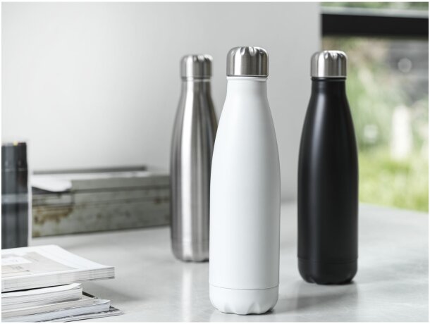 Bidón Cove acero inoxidable reciclado 500ml aislamiento térmico Negro intenso detalle 10