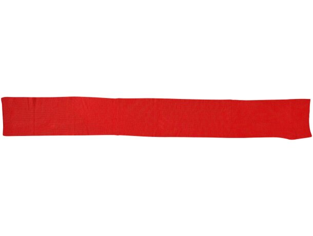 Bufanda sencilla en canalé Rojo detalle 1