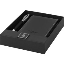 Estuche completo con bolígrafo y libreta de bolsillo personalizada negro intenso Estuche completo con bolígrafo y libreta de bolsillo personalizada negro intenso
