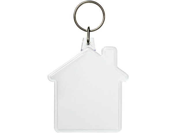 Llavero casa Combo plástico transparente certificado FSC Transparente claro detalle 1