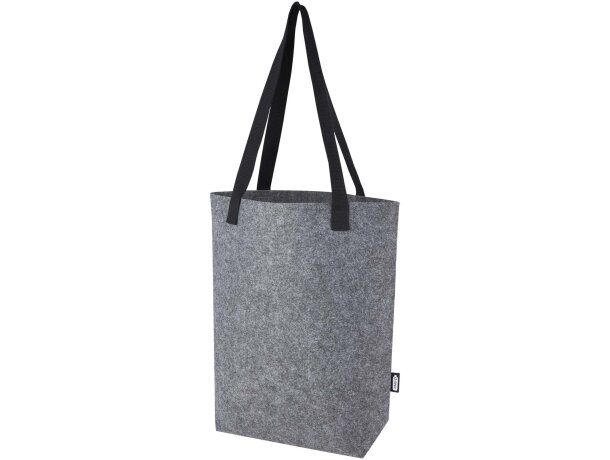 Bolsa tote de fieltro reciclado certificado GRS Felta Gris medio detalle 5