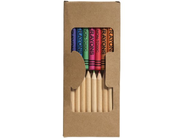 Caja pack de lápices y ceras para niños Natural detalle 3
