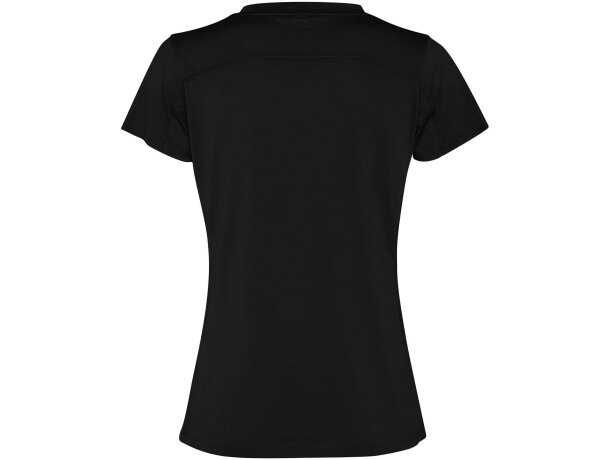 Camiseta deportiva mujer Slam Roly poliéster reciclado Negro intenso detalle 4