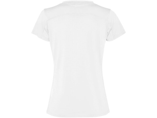 Camiseta deportiva mujer Slam Roly poliéster reciclado Blanco detalle 2