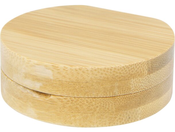 Espejo bambú Afrodit con compartimento para accesorios Natural detalle 4