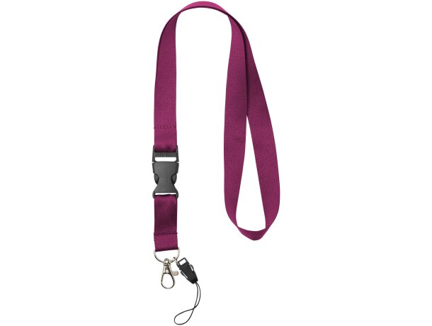 Lanyard con hebilla separable y enganche para móvil Sagan grabada