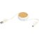 Cable retráctil 5 en 1 Chechia bambú FSC y plástico reciclado Blanco detalle 12