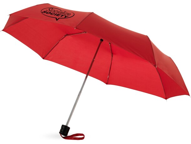 Paraguas de 3 secciones marca Centrix Rojo detalle 1