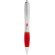 Bolígrafo plateado con empuñadura de color “Nash” Plateado/rojo