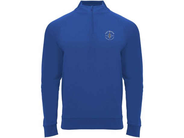 Sudadera técnica con cremallera un cuarto Epiro de Roly Azul real detalle 1