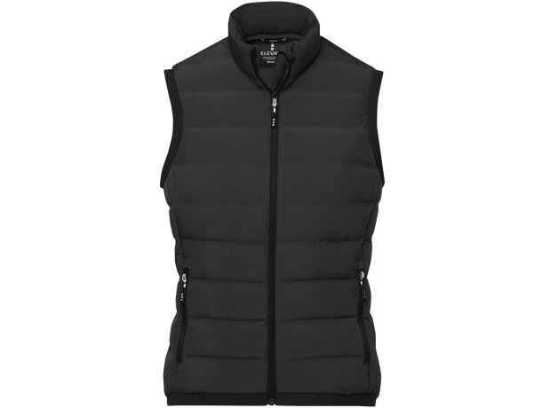 Chaleco acolchado Caltha mujer con plumón reciclado RDS Negro intenso detalle 8