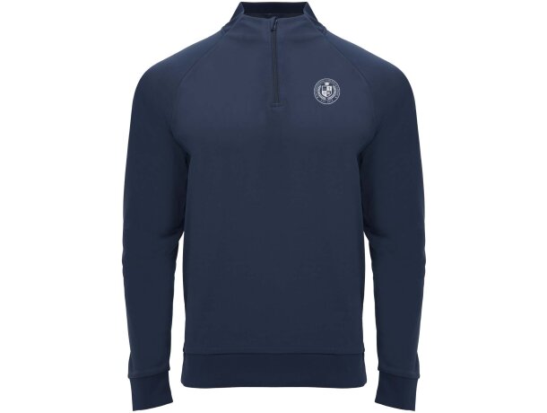 Sudadera infantil cremallera Epiro Roly con tejido cool fit Azul marino detalle 19