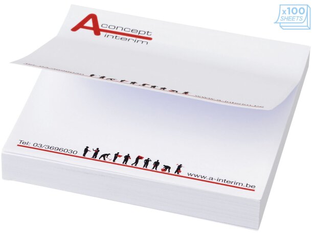 Notas adhesivas Sticky-Mate 75x75 con certificación FSC Blanco detalle 3