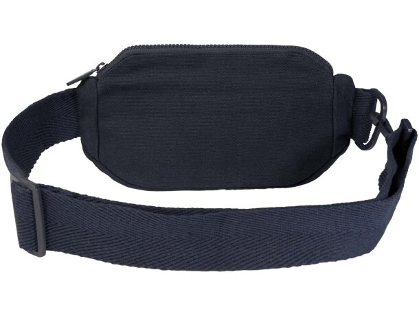 Bolso cruzado Crescent en algodón y poliéster reciclado Azul marino detalle 11