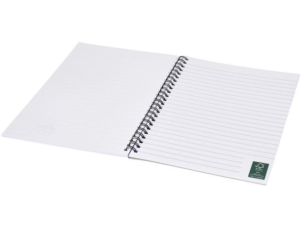 Cuaderno con espiral A4 Desk-Mate personalizable corporativo Negro intenso/blanco detalle 7