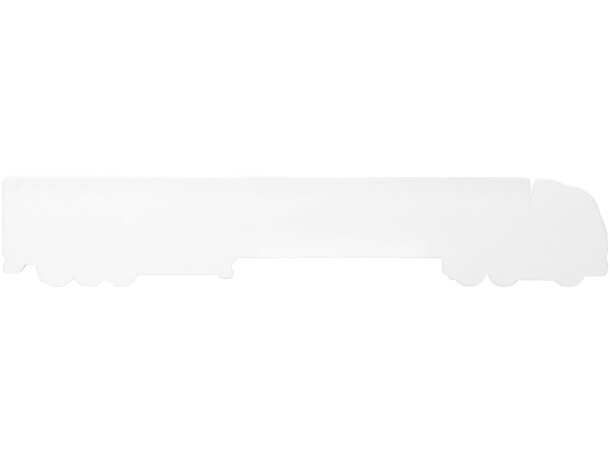 Regla reciclada Tait con forma de camión 30 cm blanca Blanco detalle 3