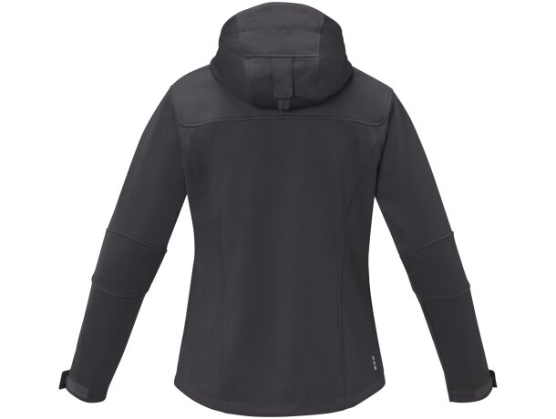 Chaqueta softshell Match mujer tres capas Gris tormenta detalle 7