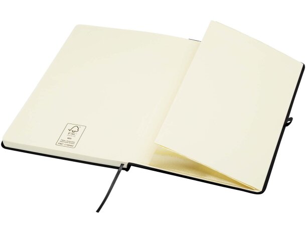 Libreta tapa dura A5 Spectrum Plus con papel certificado FSC Negro intenso detalle 5