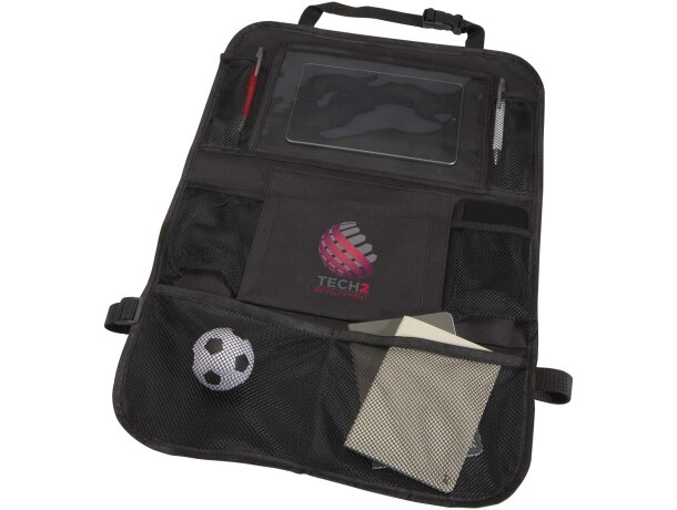 Organizador para asiento trasero de coche Lex negro Negro intenso detalle 1