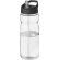 H2O Active® Base Bidón deportivo con tapa con boquilla de 650 ml Transparente/negro intenso
