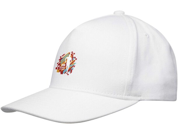 Gorra reciclada cinco paneles con rastreador Aware Onyx Blanco detalle 11
