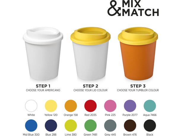 Americano® Vaso térmico Espresso de 250 ml Blanco/morado detalle 2