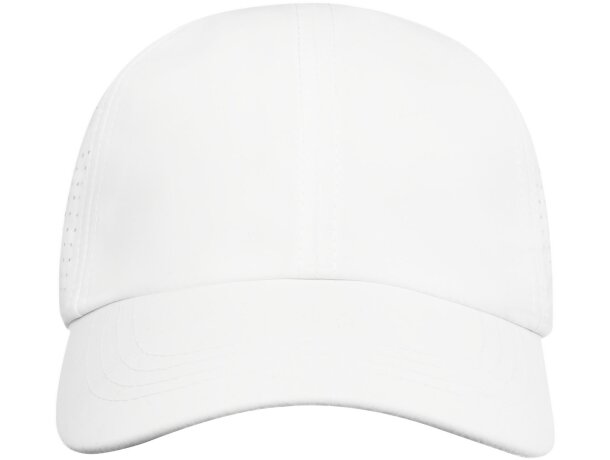 Gorra reciclada de 6 paneles Cool Fit GRS Mica Blanco detalle 2