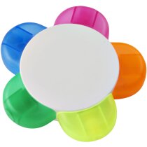 Flower marcador fluorescente 5 colores plástico