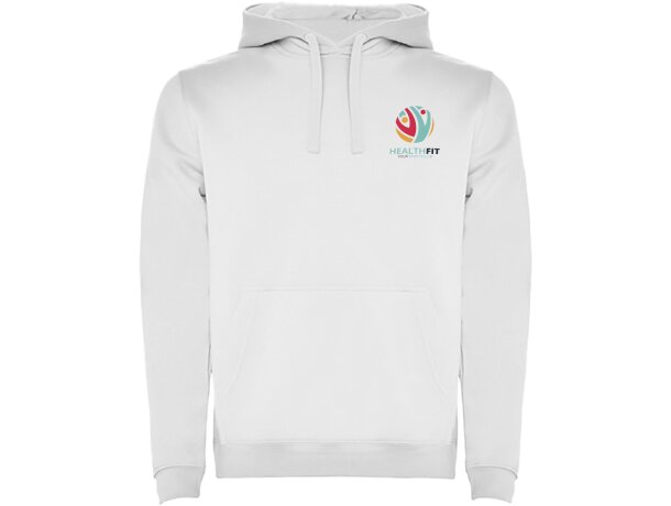 Sudadera con capucha para hombre Urban Roly Blanco detalle 1