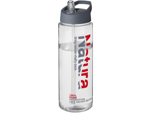 H2O Active® Vibe Bidón deportivo con tapa con boquilla de 850 ml Transparente/gris tormenta detalle 1