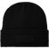 Gorro de lana con parche Boreas Negro intenso detalle 57