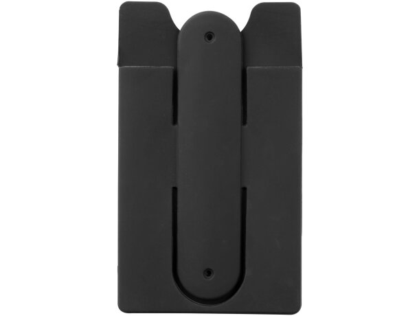 Portatarjetas de Silicona con Soporte Para Teléfono Negro intenso detalle 4